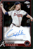 2025 Grant Holmes Topps Chrome AUTOGRAPH ROOKIE AUTO RC #RA-GH Atlanta Braves
