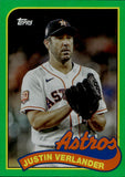 2023 Justin Verlander Max Scherzer Topps Archives DOUBLE HEADER 1989 DESIGN GREEN FOIL 67/99 #89DH Houston Astros Texas Rangers