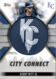 2023 Bobby Witt Jr. Topps SERIES ONE CITY CONNECT CAP PATCH CARD #CC-BW Kansas City Royals