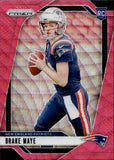 2024 Drake Maye Panini Prizm PINK WAVE PRIZM ROOKIE RC #329 New England Patriots