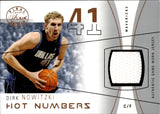 2003-04 Dirk Nowitzki Fleer Flair Final Edition HOT NUMBERS GAME-WORN JERSEY 61/75 #HN-DN Dallas Mavericks