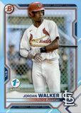 2021 Jordan Walker Bowman 1ST EDITION SKY BLUE FOIL #BFE-146 St. Louis Cardinals