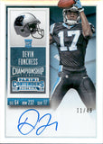 2015 Devin Funchess Panini Contenders CHAMPIONSHIP ROOKIE TICKET AUTOGRAPH 11/49 AUTO RC #211 Carolina Panthers