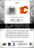 2023-24 Dustin Wolf Upper Deck Exquisite Collection ROOKIE 266/299 RC #R29 Calgary Flames