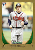 2011 Freddie Freeman Bowman GOLD BORDER ROOKIE RC #205 Atlanta Braves 6
