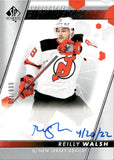 2022-23 Reilly Walsh Upper Deck SP Authentic FUTURE WATCH AUTOGRAPH ROOKIE 31/999 INSCRIBED AUTO RC #126 New Jersey Devils