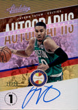 2018-19 Jayson Tatum Panini Absolute 10TH ANNIVERSARY AUTO 19/20 AUTOGRAPH #AA-JT Boston Celtics