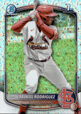 2025 Rainiel Rodriguez Bowman Chrome Prospects 1ST BOWMAN MINI DIAMOND REFRACTOR #BCP-200 St. Louis Cardinals 1