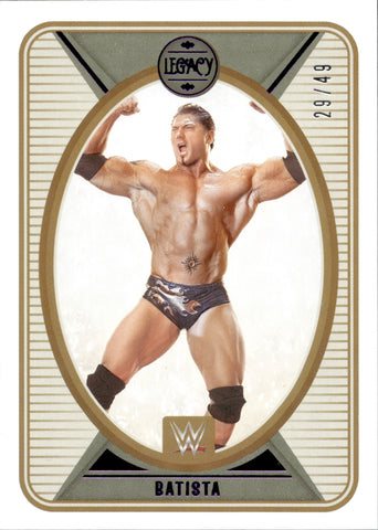 2022 Batista Panini Chronicles WWE Legacy PURPLE 29/49 #150 WWE Legend