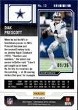 2023 Dak Prescott  Panini Contenders Optic GREEN PULSAR PRIZM 1/35 #13 Dallas Cowboys