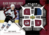 2007-08 Joe Sakic Upper Deck Black Diamond GAME-USED JERSEY #BDJ-SA Colorado Avalanche