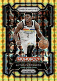 2023-24 Anthony Edwards Panini Prizm Monopoly GOLD PRIZM 40/49 #52 Minnesota Timberwolves