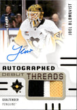 2024-25 Joel Blomqvist Upper Deck Ultimate Collection AUTOGRAPHED DEBUT THREADS 42/199 AUTO PATCH #ADT-JO Pittsburgh Penguins