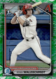 2024 Ryan Waldschmidt Bowman Draft CHROME 1ST BOWMAN LUNAR GLOW REFRACTOR #BDC-18 Arizona Diamondbacks