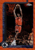 2025-26 Kawhi Leonard Topps Chrome ORANGE WAVE REFRACTOR 7/25 #24 Los Angeles Clippers