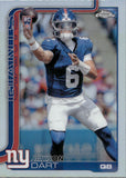 2025 Jaxson Dart Topps Chrome REFRACTOR ROOKIE RC #306 New York Giants