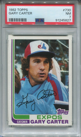 1982 Gary Carter Topps PSA 7 #730 Montreal Expos HOF 5827