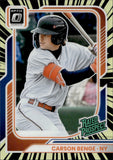 2026 Carson Benge Panini Donruss Optic RATED PROSPECT ELECTRICITY PRIZM 66/69 #180 New York Mets