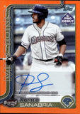 2025 Romeo Sanabria Topps Pro Debut ORANGE FOIL AUTOGRAPH 20/25 AUTO #PD-4 San Diego Padres San Antonio Missions