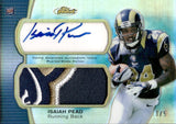 2012 Isaiah Pead Topps Finest ROOKIE AUTO JUMBO PATCH 3/5 RC AUTOGRAPH #RAJP-IP St. Louis Rams