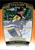2024-25 Rutger McGroarty Upper Deck Stature ROOKIE ORANGE AUTO 44/50 RC AUTOGRAPH #39 Pittsburgh Penguins