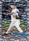 2024 Yoshinobu Yamamoto Topps Chrome Series Two 1989 DESIGN SILVER CRACKLE FOIL ROOKIE RC #89B2-48 Los Angeles Dodgers