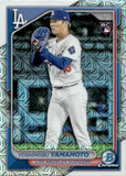 2024 Yoshinobu Yamamoto Bowman Chrome MOJO REFRACTOR ROOKIE RC #73 Los Angeles Dodgers 3