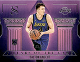 2024-25 Dalton Knecht Panini Silhouette PILLARS OF THE GAME ROOKIE 63/99 RC #4 Los Angeles Lakers
