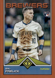 2024 Sal Frelick Topps Transcendent ICONS ORANGE REFRACTOR ROOKIE 20/25 RC #28 Milwaukee Brewers