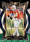 2024 Drake Maye Panini Select CONCOURSE BLACK & GREEN SHOCK PRIZM ROOKIE RC #27 New England Patriots