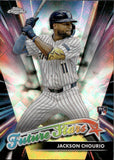 2024 Jackson Chourio Topps Chrome Logofractor Edition FUTURE STARS ROOKIE RC #FSLE-11 Milwaukee Brewers