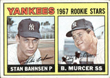 1967 Stan Bahnsen Bobby Murcer Topps ROOKIE STARS #93 New York Yankees
