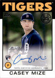 2021 Casey Mize Topps 1986 DESIGN ROOKIE AUTOGRAPH RC AUTO #86A-CM Detroit Tigers