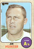 1968 Jim Hunter Topps #385 Oakland A's BV$40