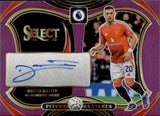 2024-25 Diogo Dalot Panini Select Premier League PITCHSIDE SIGNATURES PURPLE PRIZM AUTOGRAPH 26/199 AUTO #PS-DDA Manchester United