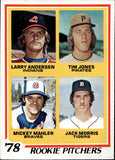 1978 Larry Andersen Tim Jones Mickey Mahler Jack Morris Topps ROOKIE PITCHERS #703 Indians Pirates Braves Tigers 2 BV$25