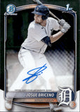 2025 Josue Briceno Bowman 1ST BOWMAN CHROME PROSPECT AUTOGRAPH AUTO #CPA-JB Detroit Tigers