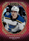 2020-21 Brayden Schenn Upper Deck Stature PORTRAIT RED 13/25 #59 St. Louis Blues