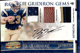 2007 Brian Leonard Donruss Gridiron Gear ROOKIE GRIDIRON GEMS AUTOGRAPH 4/50 JERSEY PATCH FOOTBALL RC AUTO #217 St. Louis Rams