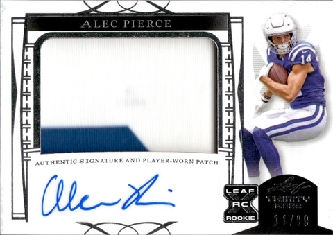 2022 Alec Pierce Leaf Trinity ROOKIE JERSEY AUTO 11/99 AUTOGRAPH RELIC #PA-AP1 Indianapolis Colts