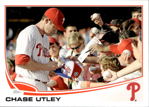 2013 Chase Utley Topps SIGNING AUTOGRAPHS SP PHOTO VARIATION #26 Philadelphia Phillies