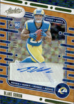 2024 Blake Corum Panini Absolute ROOKIE ORANGE MOSAIC AUTOGRAPH RC AUTO 33/75 #168 Los Angeles Rams