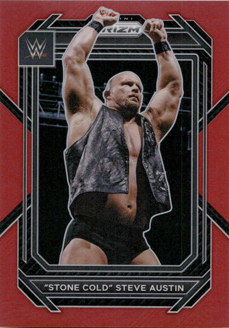 2023 "Stone Cold" Steve Austin Panini Prizm WWE RED 108/299 #197 WWE Legend