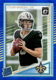 2025 Tyler Shough Panini Donruss Optic RATED ROOKIE BLUE HYPER PRIZM RC #223 New Orleans Saints
