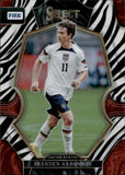 2022-23 Brenden Aaronson Panini Select FIFA MEZZANINE ZEBRA PRIZM 11/25 #178 United States