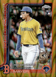 2025 Marcelo Mayer Topps Chrome UPDATE GOLD RAYWAVE REFRACTOR ROOKIE 3/50 RC #USC117 Boston Red Sox