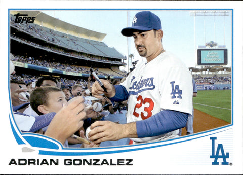 2013 Adrian Gonzalez Topps SIGNING AUTOGRAPHS SP PHOTO VARIATION #228 Los Angeles Dodgers