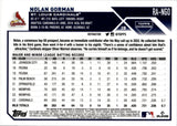 2023 Nolan Gorman Topps Chrome REFRACTOR ROOKIE AUTOGRAPH 438/499 RC AUTO #RA-NGO St. Louis Cardinals