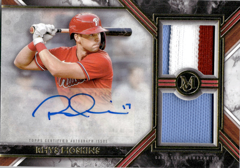 2022 Rhys Hoskins Topps Museum SIGNATURE SWATCHES DUAL PATCH JERSEY AU