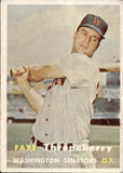 1957 Faye Throneberry Topps #356 Washington Senators BV$8